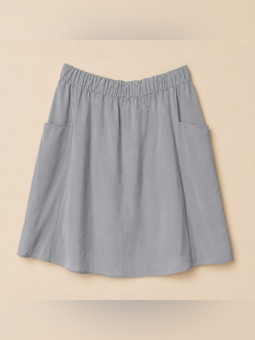 Aritzia Wilfred Pale Blue Mini Skirt 100% Silk Minimalist Capsule Wardrobe Small